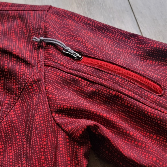 Eddie Bauer Women's xs Red Black Zipper Jacket Wind Water Resistant - Picture 3 of 7